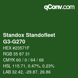 Code couleur: Standox Standofleet - G3-G270 | qconv.com