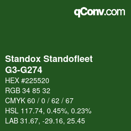 Color code: Standox Standofleet - G3-G274 | qconv.com