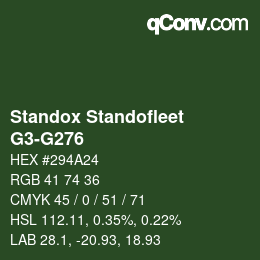 Color code: Standox Standofleet - G3-G276 | qconv.com