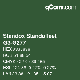 Color code: Standox Standofleet - G3-G277 | qconv.com