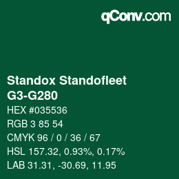 Farbcode: Standox Standofleet - G3-G280 | qconv.com