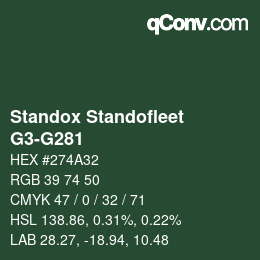 Color code: Standox Standofleet - G3-G281 | qconv.com