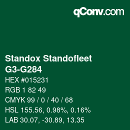 Código de color: Standox Standofleet - G3-G284 | qconv.com