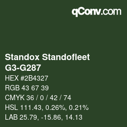 Color code: Standox Standofleet - G3-G287 | qconv.com