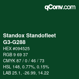 Color code: Standox Standofleet - G3-G288 | qconv.com