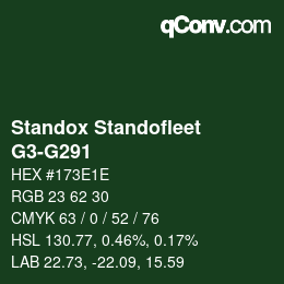 Code couleur: Standox Standofleet - G3-G291 | qconv.com