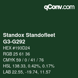Color code: Standox Standofleet - G3-G292 | qconv.com