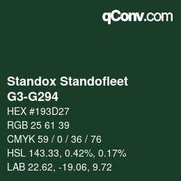 Color code: Standox Standofleet - G3-G294 | qconv.com