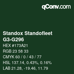 Color code: Standox Standofleet - G3-G296 | qconv.com