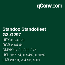 Color code: Standox Standofleet - G3-G297 | qconv.com