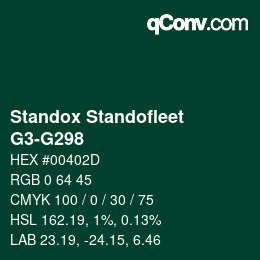 Color code: Standox Standofleet - G3-G298 | qconv.com