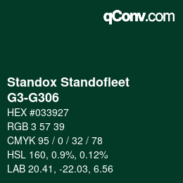 Color code: Standox Standofleet - G3-G306 | qconv.com