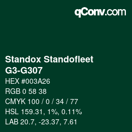 Color code: Standox Standofleet - G3-G307 | qconv.com