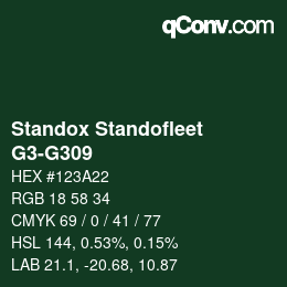 Color code: Standox Standofleet - G3-G309 | qconv.com