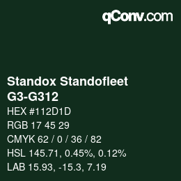 Color code: Standox Standofleet - G3-G312 | qconv.com