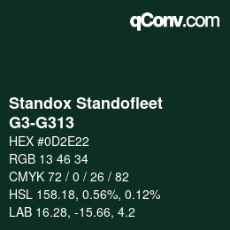 Color code: Standox Standofleet - G3-G313 | qconv.com