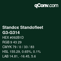 Color code: Standox Standofleet - G3-G314 | qconv.com