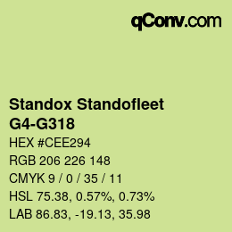 Color code: Standox Standofleet - G4-G318 | qconv.com