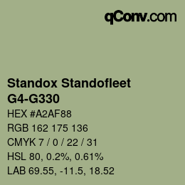 Color code: Standox Standofleet - G4-G330 | qconv.com