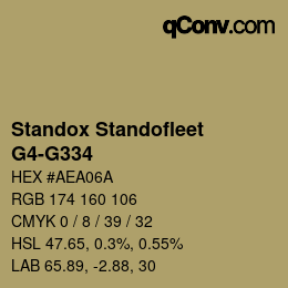 Código de color: Standox Standofleet - G4-G334 | qconv.com