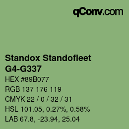 Code couleur: Standox Standofleet - G4-G337 | qconv.com