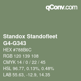 Color code: Standox Standofleet - G4-G343 | qconv.com