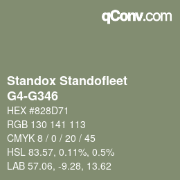 Color code: Standox Standofleet - G4-G346 | qconv.com