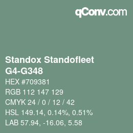 Color code: Standox Standofleet - G4-G348 | qconv.com