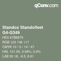 Color code: Standox Standofleet - G4-G349 | qconv.com