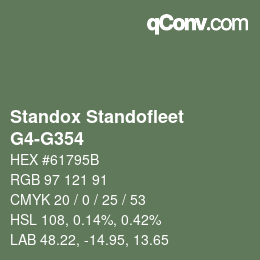 Código de color: Standox Standofleet - G4-G354 | qconv.com