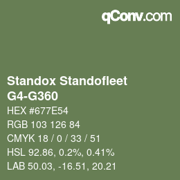 Color code: Standox Standofleet - G4-G360 | qconv.com