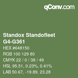 Farbcode: Standox Standofleet - G4-G361 | qconv.com