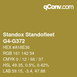 Código de color: Standox Standofleet - G4-G372 | qconv.com