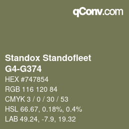 Color code: Standox Standofleet - G4-G374 | qconv.com
