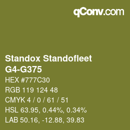 Color code: Standox Standofleet - G4-G375 | qconv.com