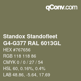 Code couleur: Standox Standofleet - G4-G377 RAL 6013GL | qconv.com