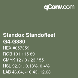 Color code: Standox Standofleet - G4-G380 | qconv.com