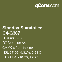 Color code: Standox Standofleet - G4-G387 | qconv.com