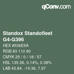Code couleur: Standox Standofleet - G4-G396 | qconv.com