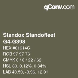 Color code: Standox Standofleet - G4-G398 | qconv.com