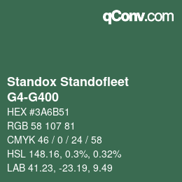 Color code: Standox Standofleet - G4-G400 | qconv.com