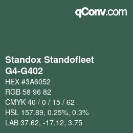 Color code: Standox Standofleet - G4-G402 | qconv.com