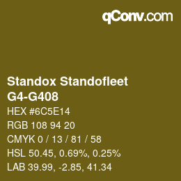 Código de color: Standox Standofleet - G4-G408 | qconv.com