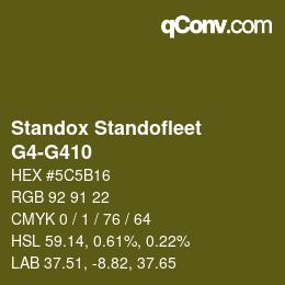 Color code: Standox Standofleet - G4-G410 | qconv.com