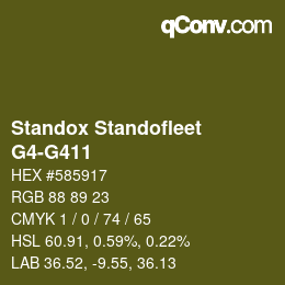 Color code: Standox Standofleet - G4-G411 | qconv.com