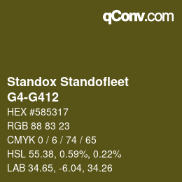 Color code: Standox Standofleet - G4-G412 | qconv.com