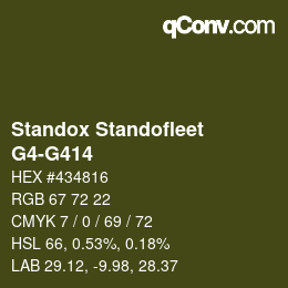 Color code: Standox Standofleet - G4-G414 | qconv.com