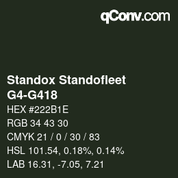 Color code: Standox Standofleet - G4-G418 | qconv.com