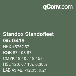 Color code: Standox Standofleet - G5-G419 | qconv.com