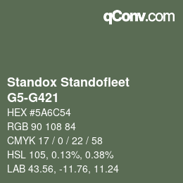 Color code: Standox Standofleet - G5-G421 | qconv.com